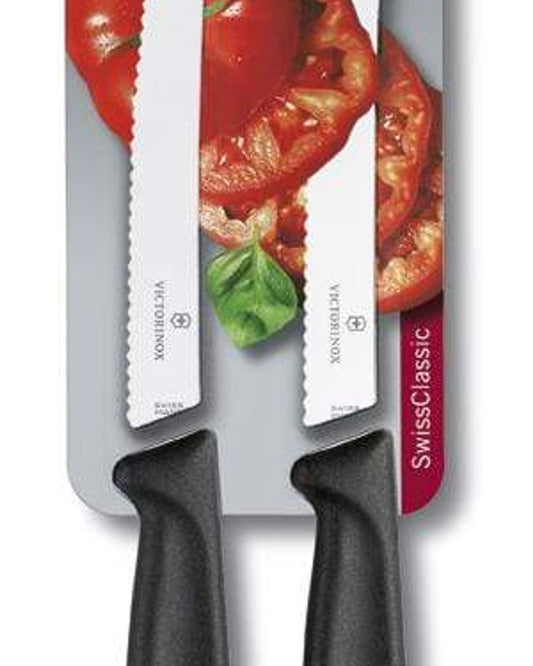 Victorinox Tomato & Sausage Knife Wavy Edge Round Tip Set Of 2 - 6.7833.B
