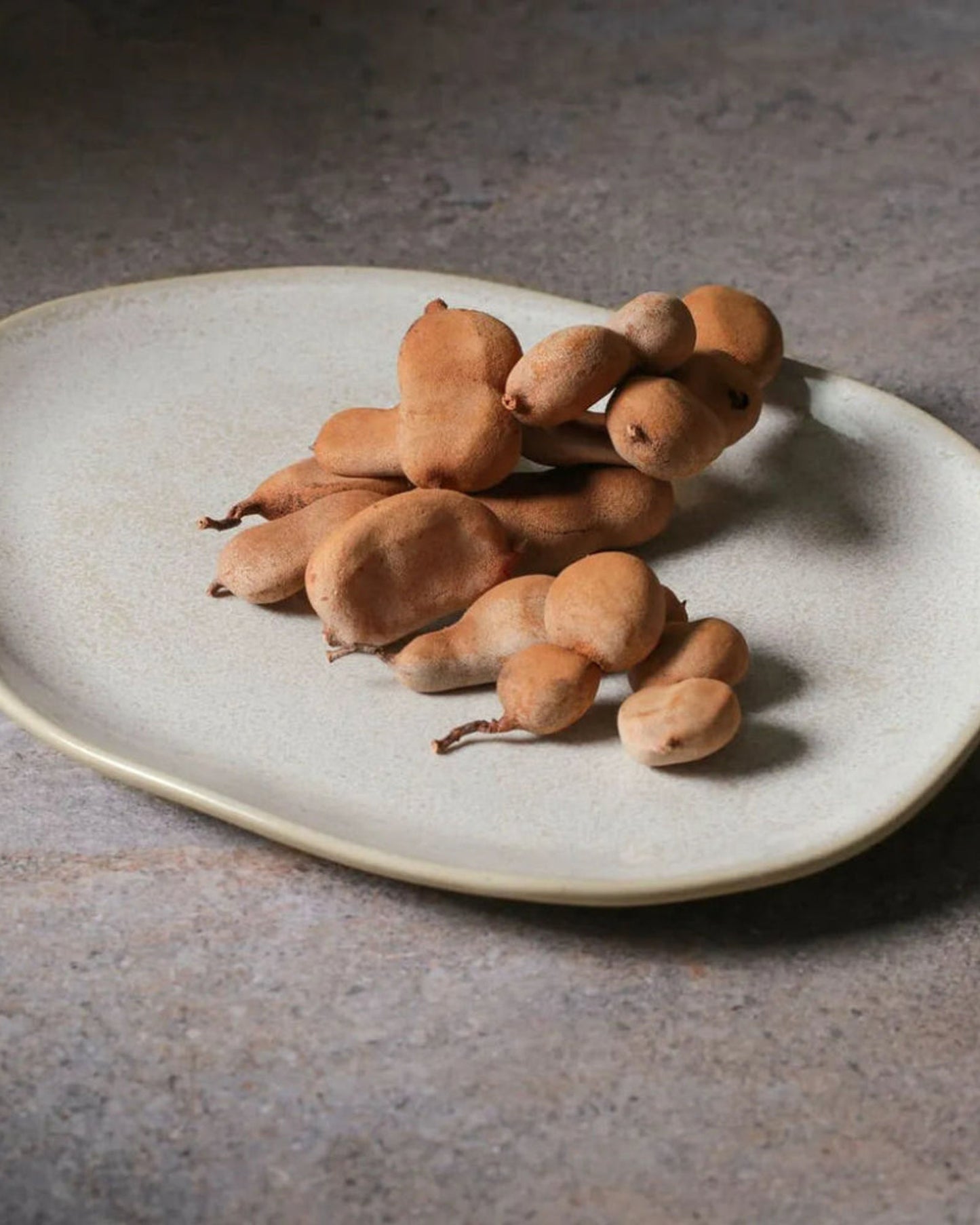 Organic Oval Dinner Plate Stoneware 31X24X2.5Cm Latte Made In Brazil