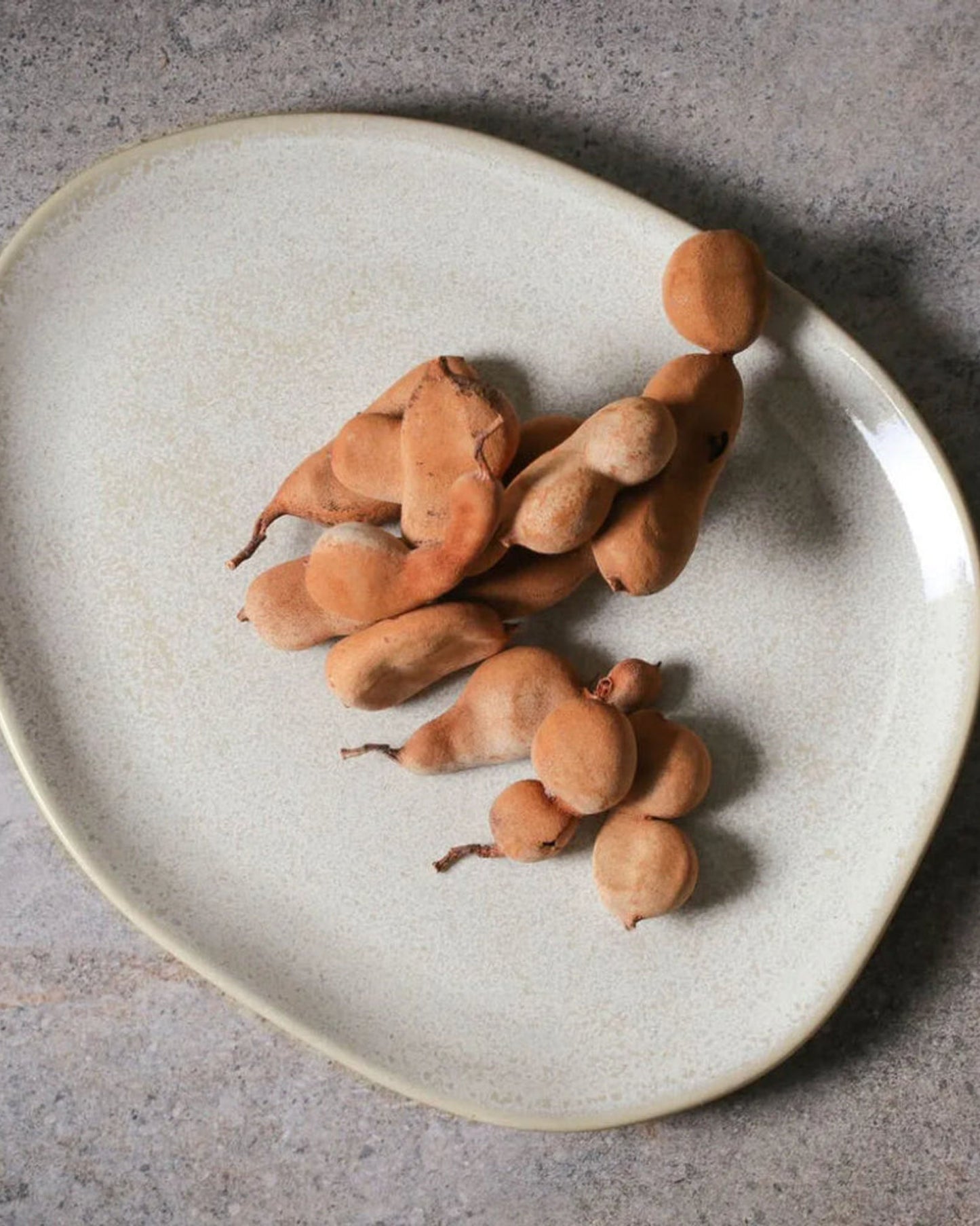 Organic Oval Dinner Plate Stoneware 31X24X2.5Cm Latte Made In Brazil