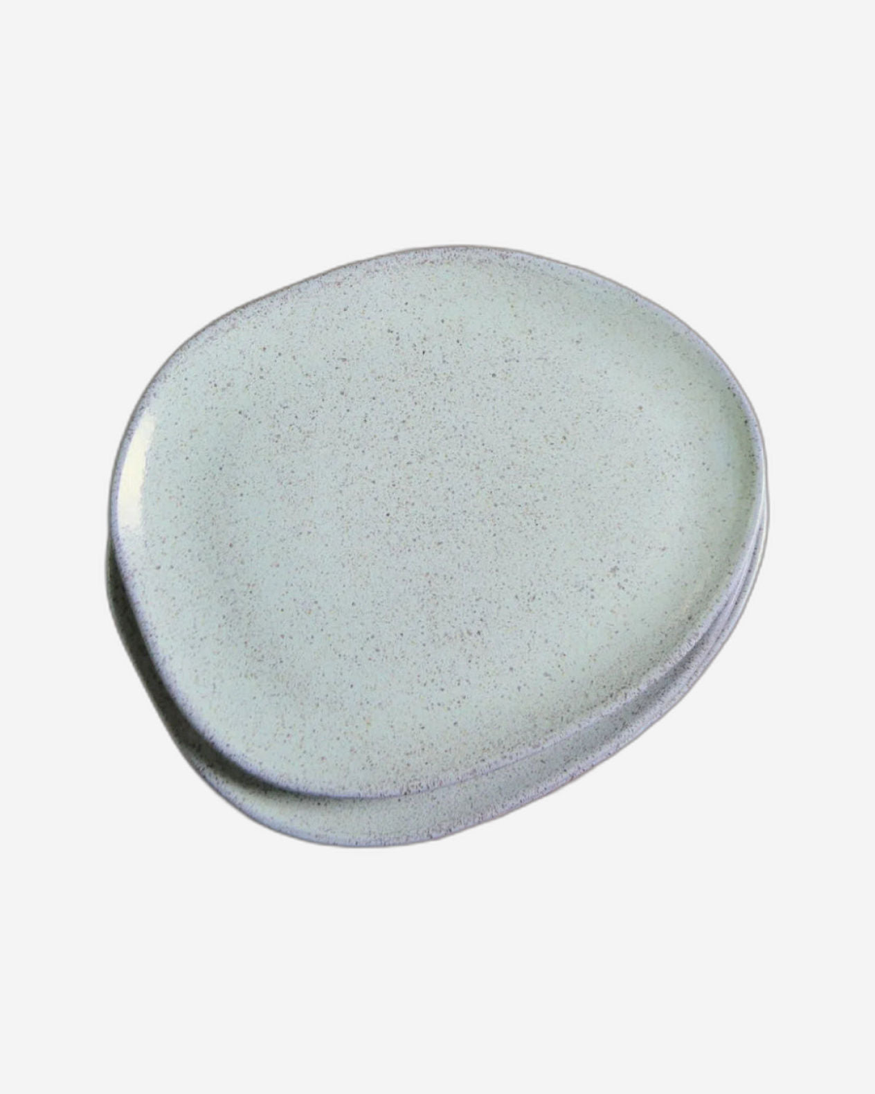 Organic Oval Dinner Plate Stoneware 31X24X2.5Cm Pistache Made In Brazil