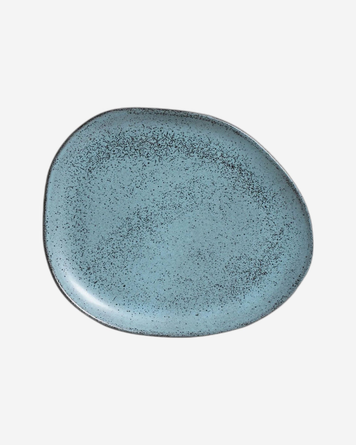 Organic Oval Dinner Plate Stoneware 31X24X2.5Cm Night Sky Made In Brazil