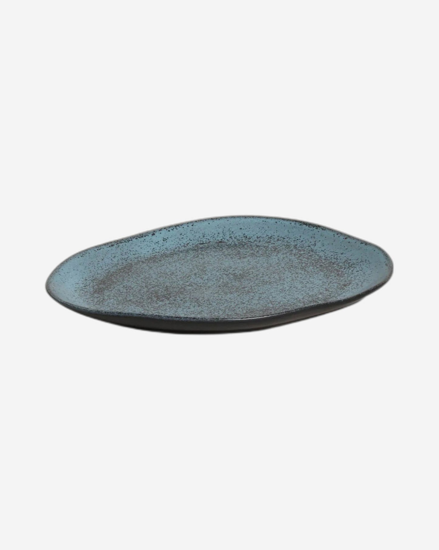 Organic Oval Dinner Plate Stoneware 31X24X2.5Cm Night Sky Made In Brazil