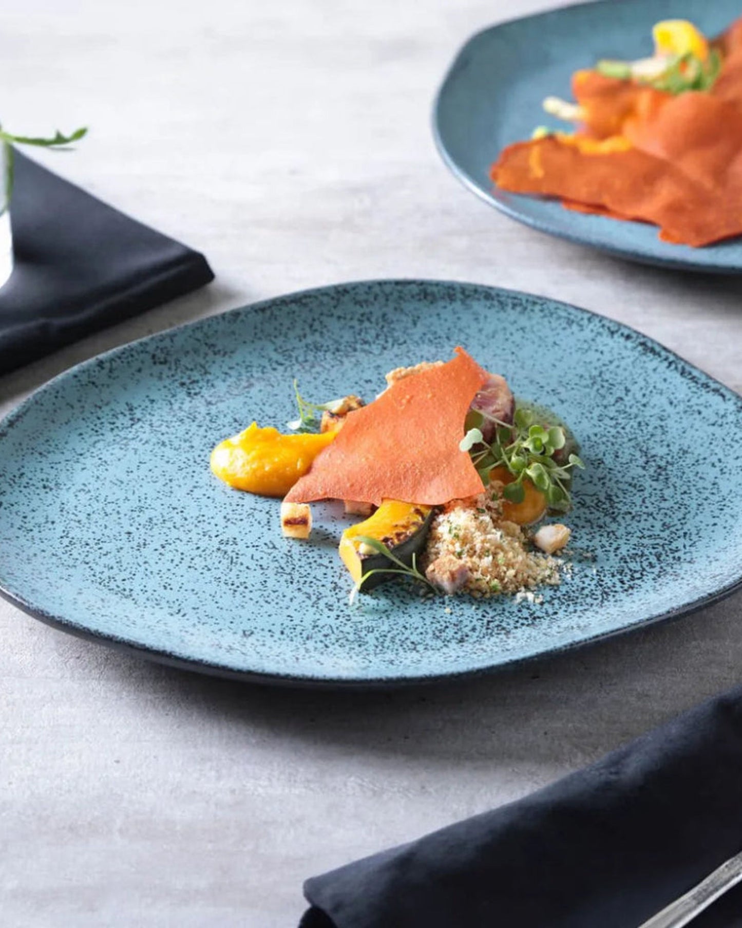 Organic Oval Dinner Plate Stoneware 31X24X2.5Cm Night Sky Made In Brazil