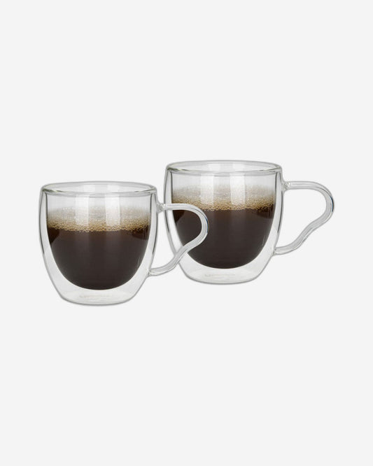 Fissman 2 Piece Double Wall Cups 90 Ml Borosilicate Glass