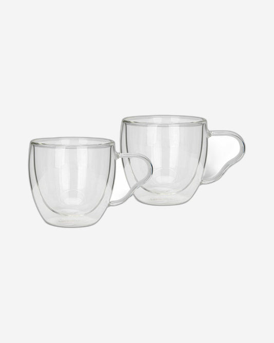 Fissman 2 Piece Double Wall Cups 90 Ml Borosilicate Glass
