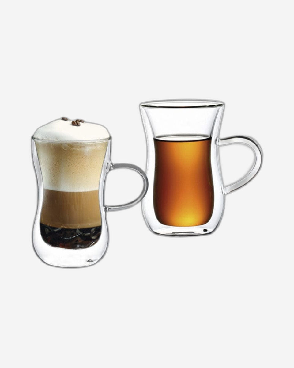 Fissman 2 Piece Double Wall Cups 150 Ml Borosilicate Glass
