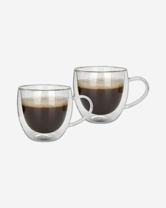 Fissman 2 Piece Double Wall Mugs 300 Ml Borosilicate Glass