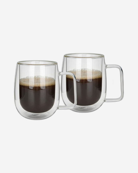 Fissman 2 Piece Double Wall Mugs 300 Ml Borosilicate Glass