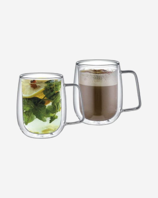 Fissman 2 Piece Double Wall Mugs 300 Ml Borosilicate Glass