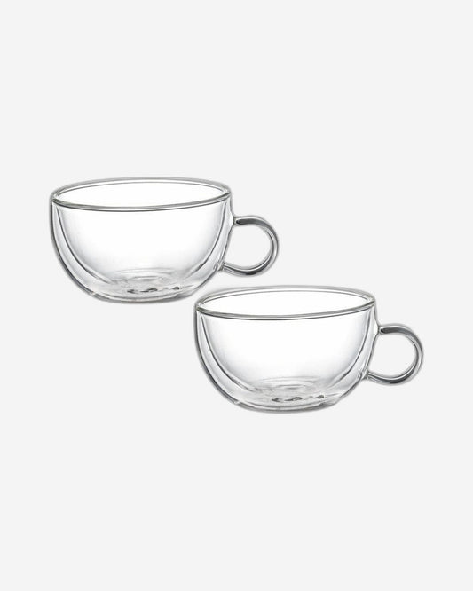 Fissman 2 Piece Double Wall Cups 330 Ml Borosilicate Glass