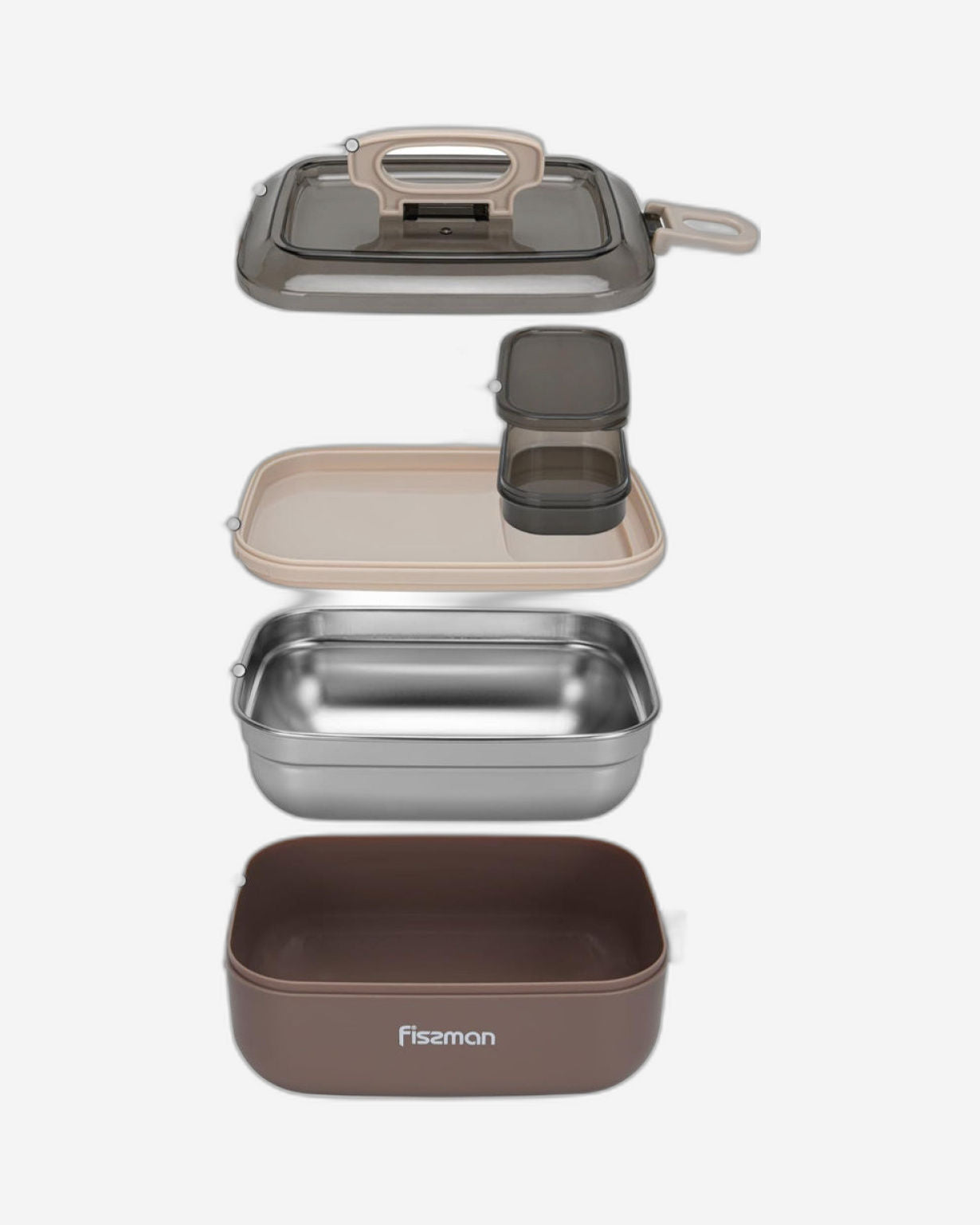 Fissman Single Deck Lunch Box 1000mL with Sauce Cup, Spoon and Fork Compartment