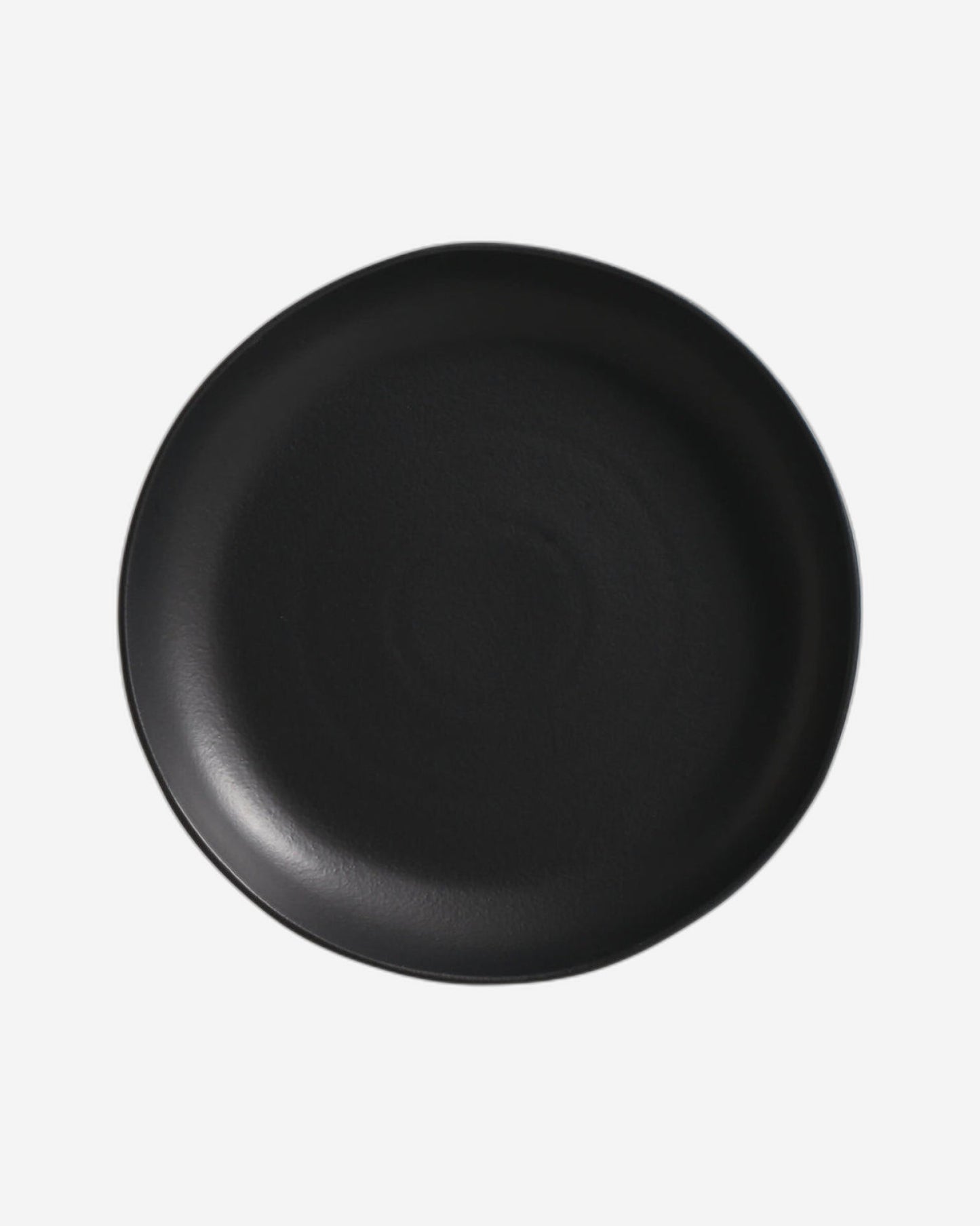 Organic Round Platter Large Stoneware 36Cm Black Matte Made In Brazil
