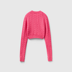 Wool Blend Hair Knit Crop Sweater
