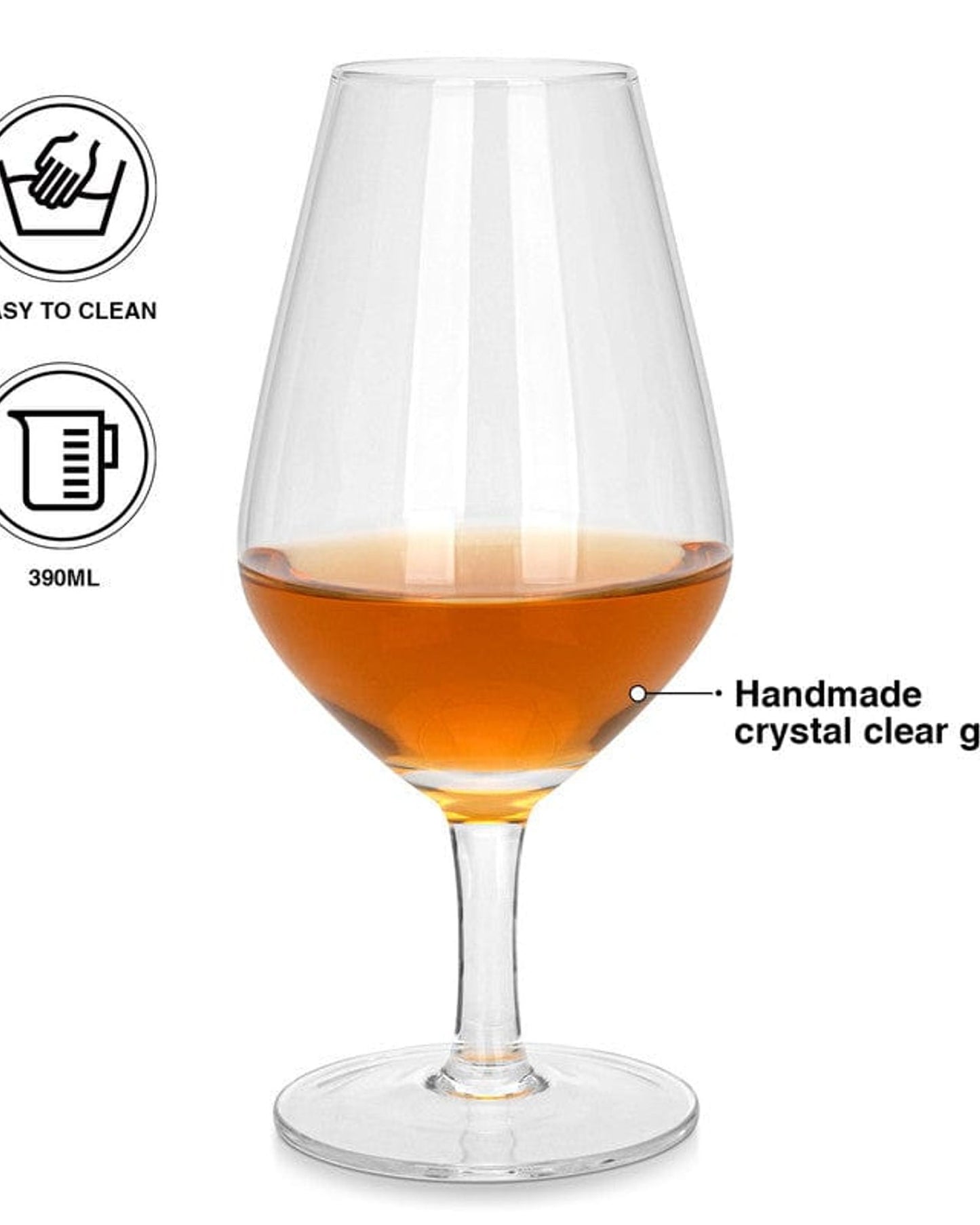 Fissman 2 Piece Cognac Glasses 390 Ml Glass