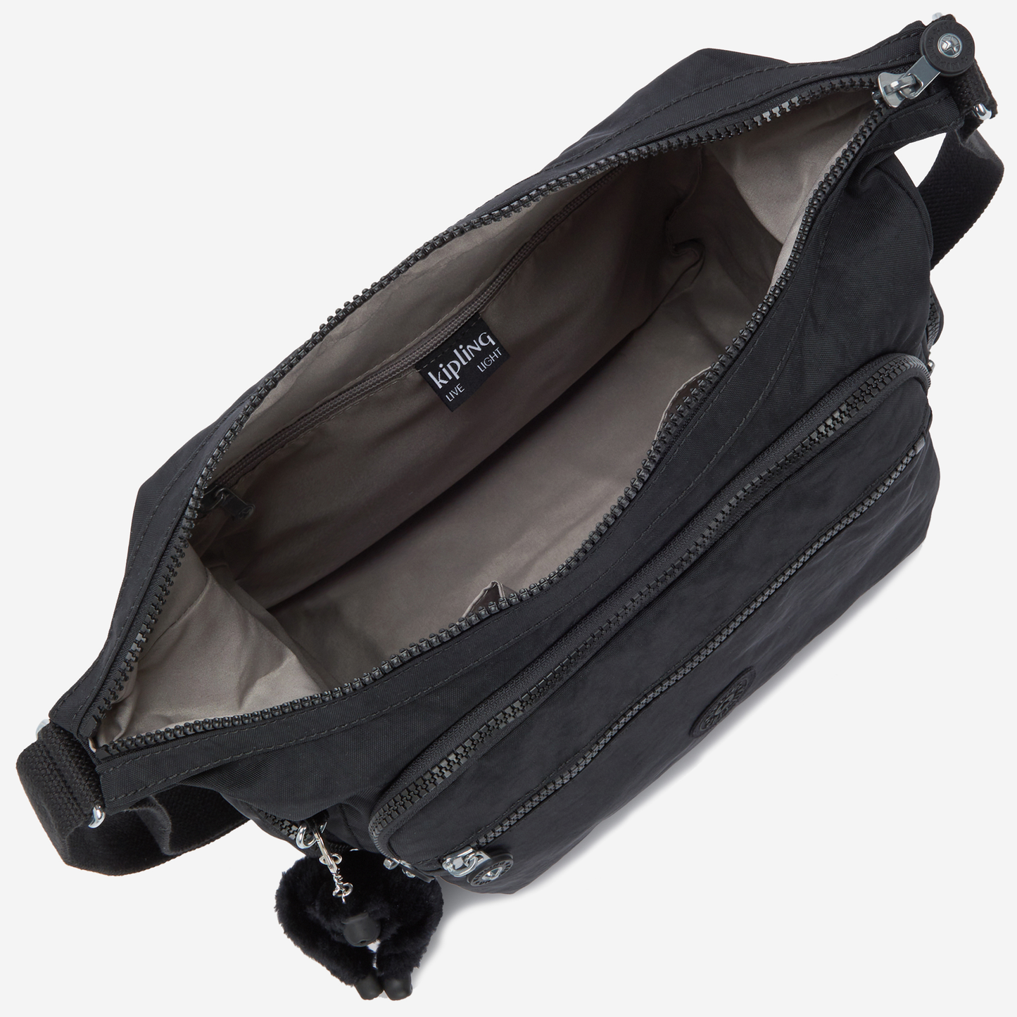 KIPLING Gabbie Black Noir Large crossbody 15255-P39