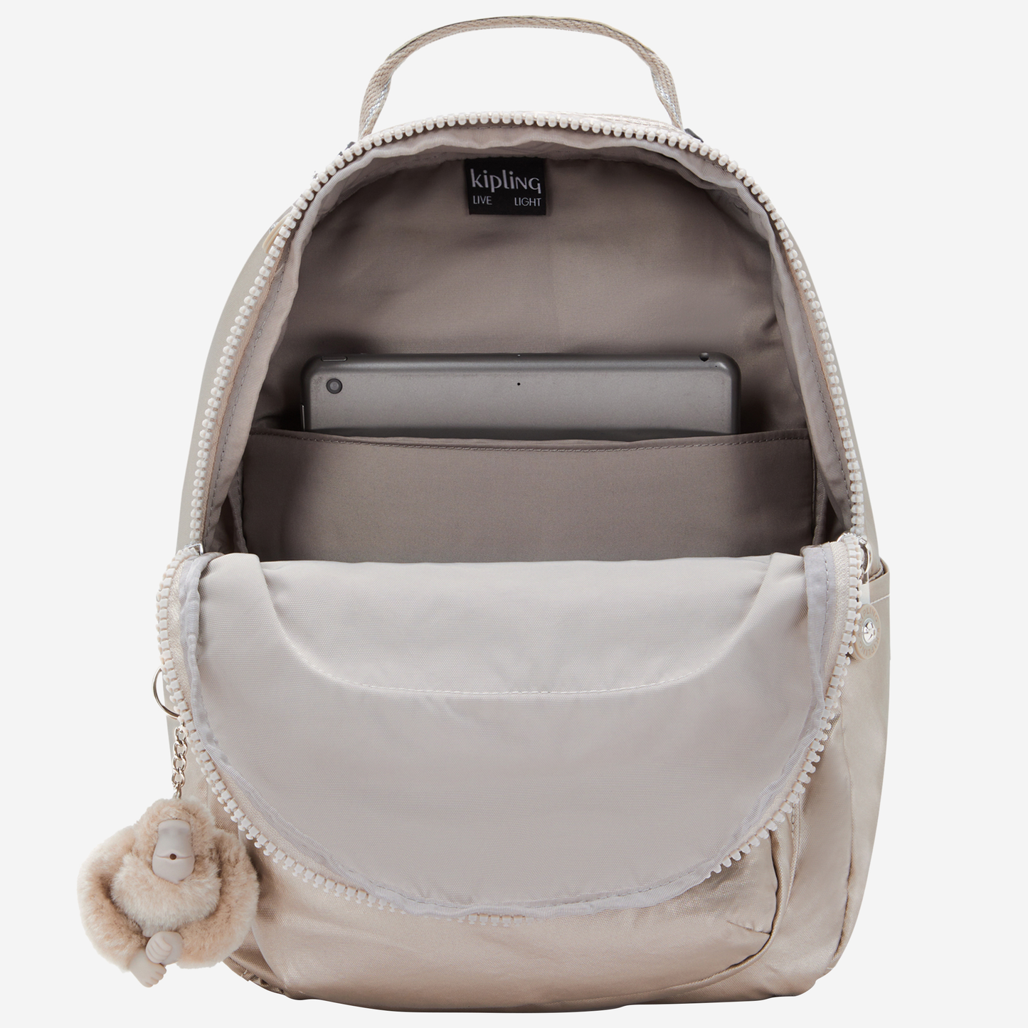 KIPLING Seoul S Metallic Glow Small backpack (with tablet compartment) I3789-48I