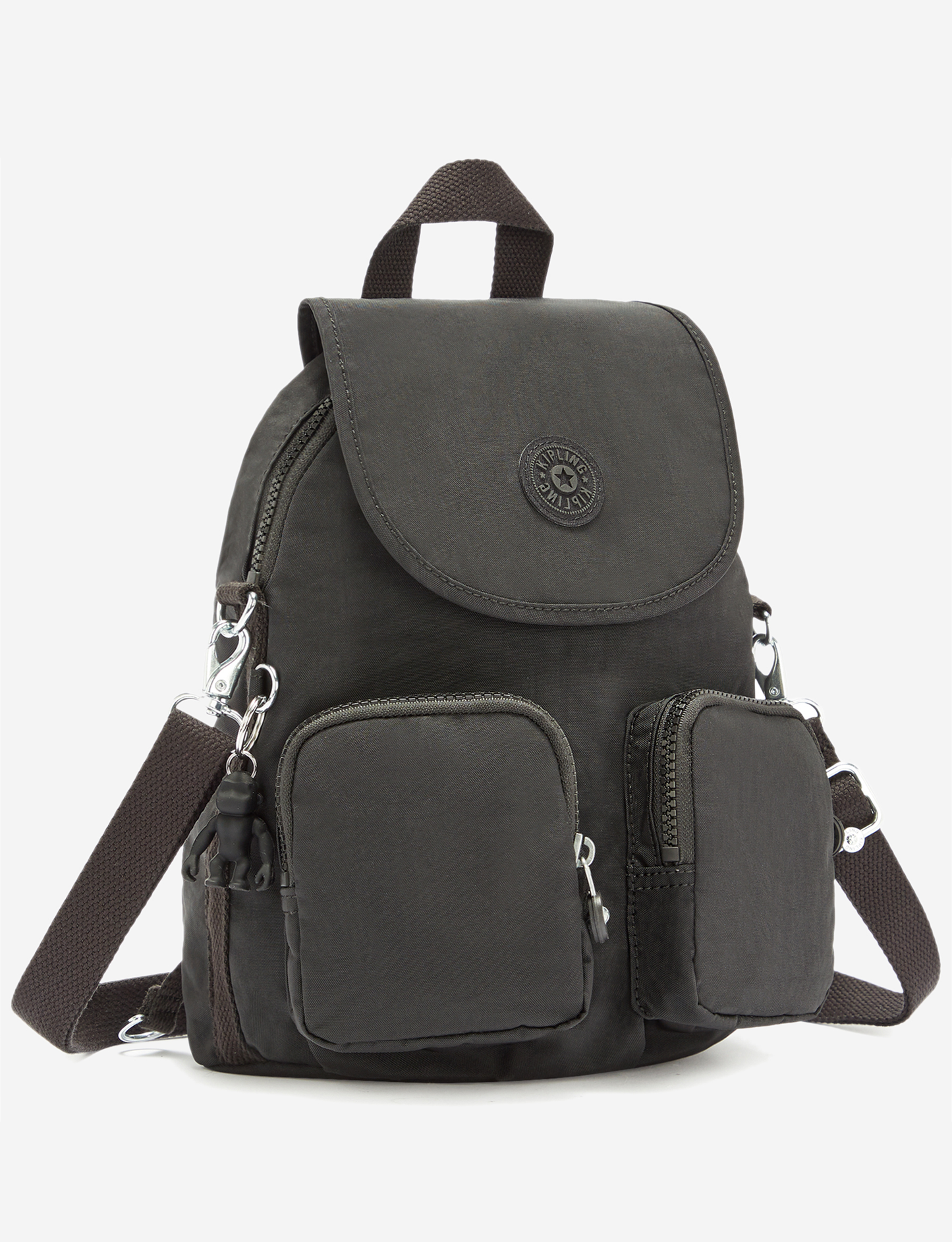 KIPLING Firefly Up Black Noir Small backpack (convertible to shoulderbag) 12887-P39