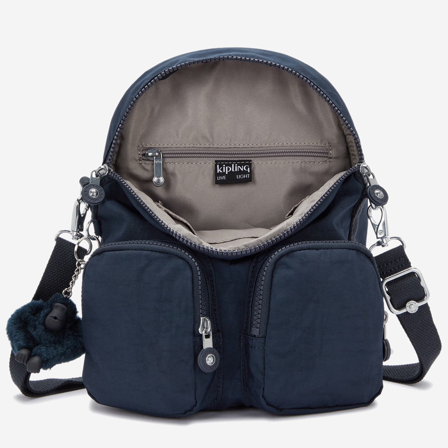 KIPLING Firefly Up Blue Bleu 2 Small backpack (convertible to shoulderbag) 12887-96V