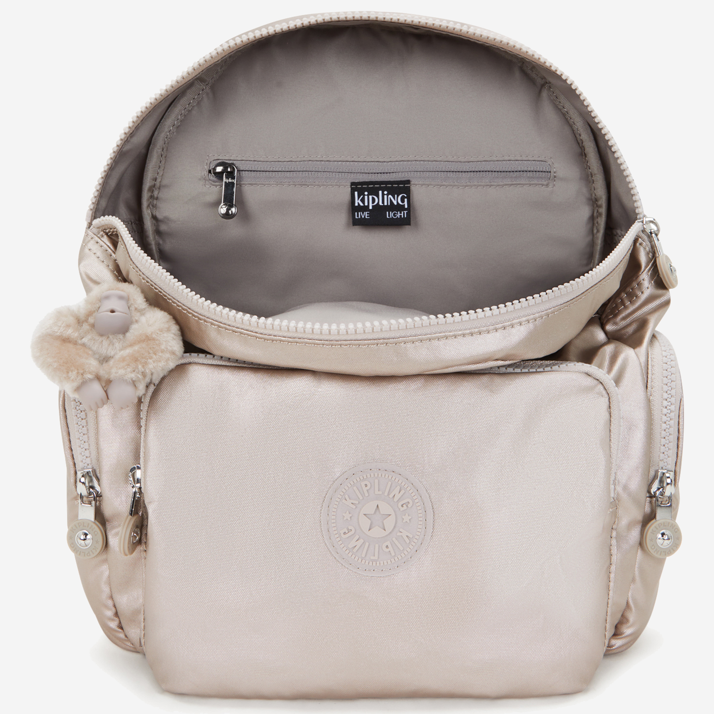 KIPLING City Zip S Metallic Glow Small backpack I5634-48I