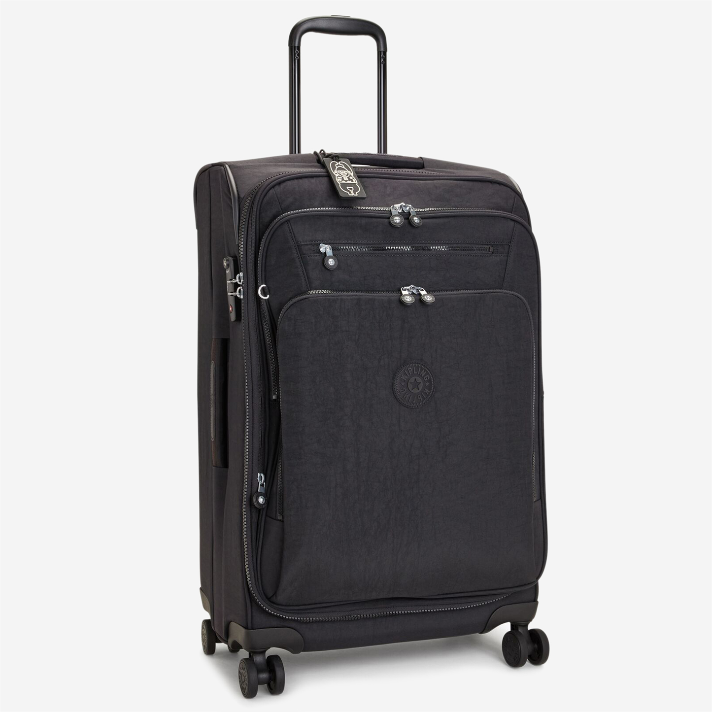 KIPLING New Youri Spin M Black Noir Medium expandable wheeled luggage I7706-P39