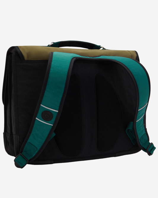 Kipling  Preppy Black Khaki Bl Medium schoolbag with Rain Cover 12074-5FY