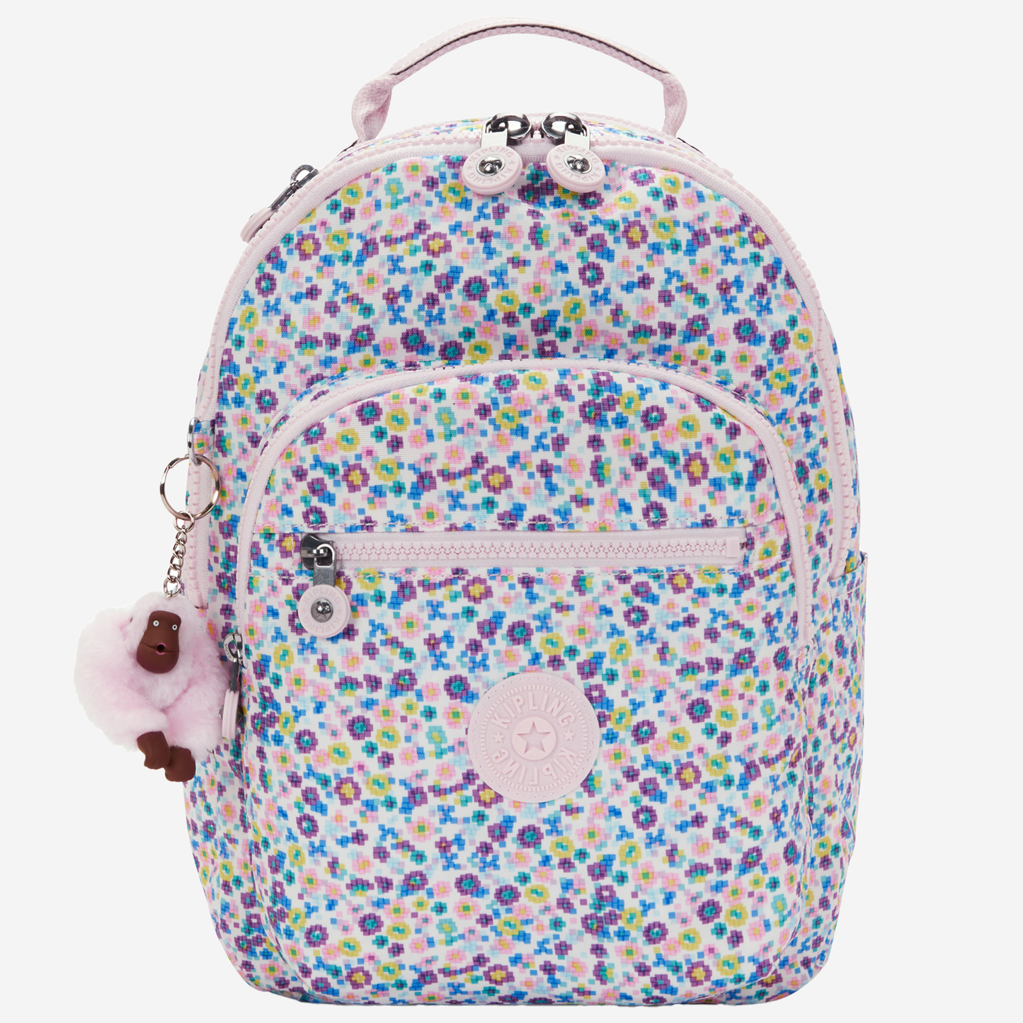 KIPLING Seoul S Digi Flower Prt Small backpack (with tablet compartment) I5357-7ER