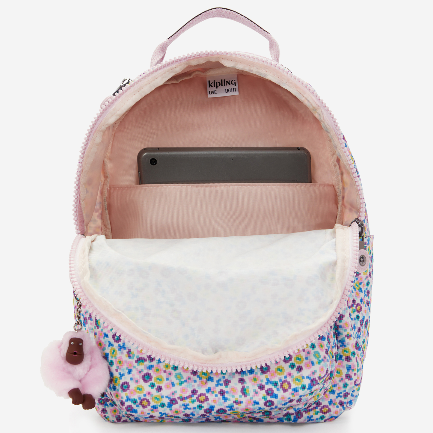 KIPLING Seoul S Digi Flower Prt Small backpack (with tablet compartment) I5357-7ER
