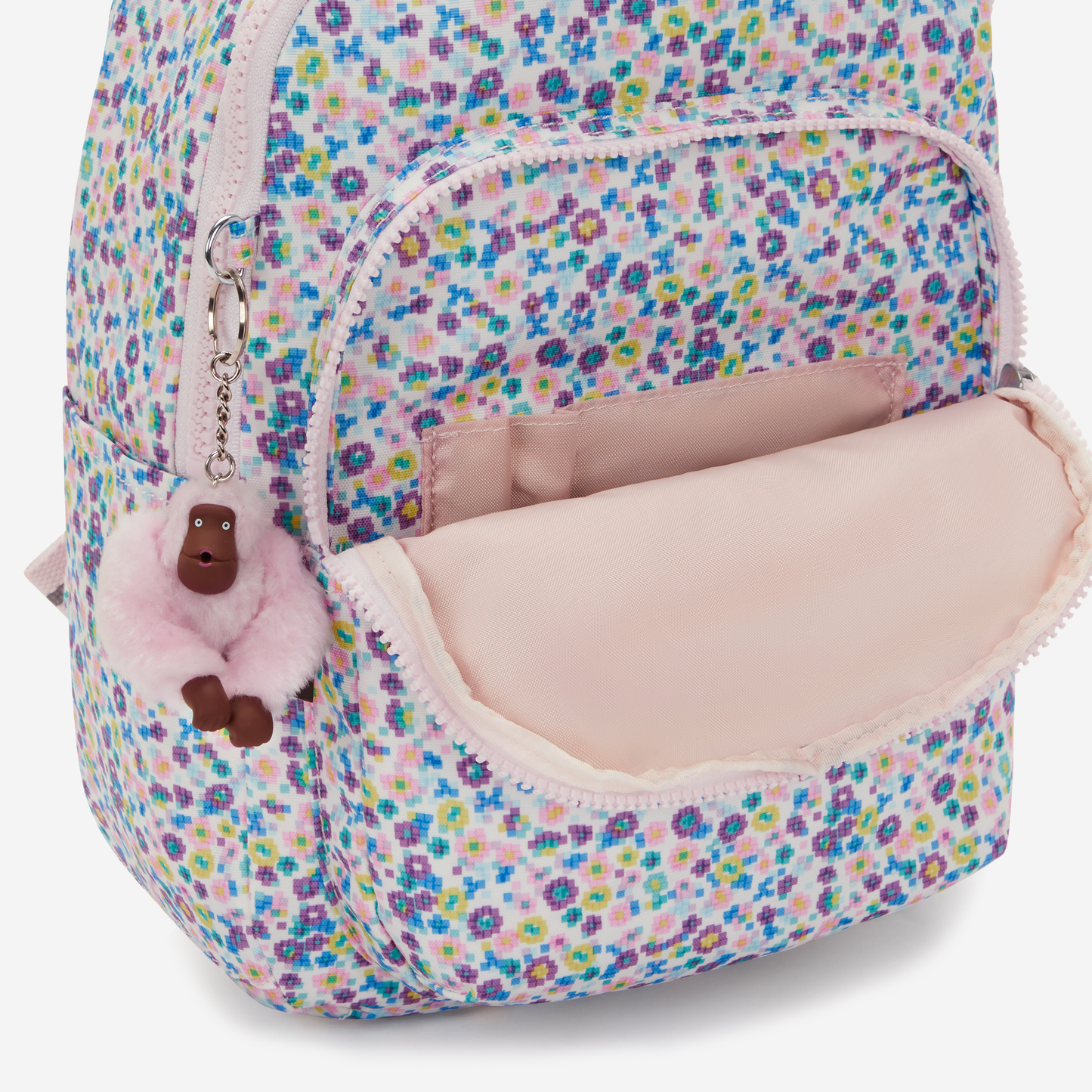 KIPLING Seoul S Digi Flower Prt Small backpack (with tablet compartment) I5357-7ER
