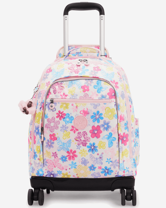 Kipling  New Zea Flower Stamp Large Wheeled Backpack with Laptop Compartment I4674-8EM