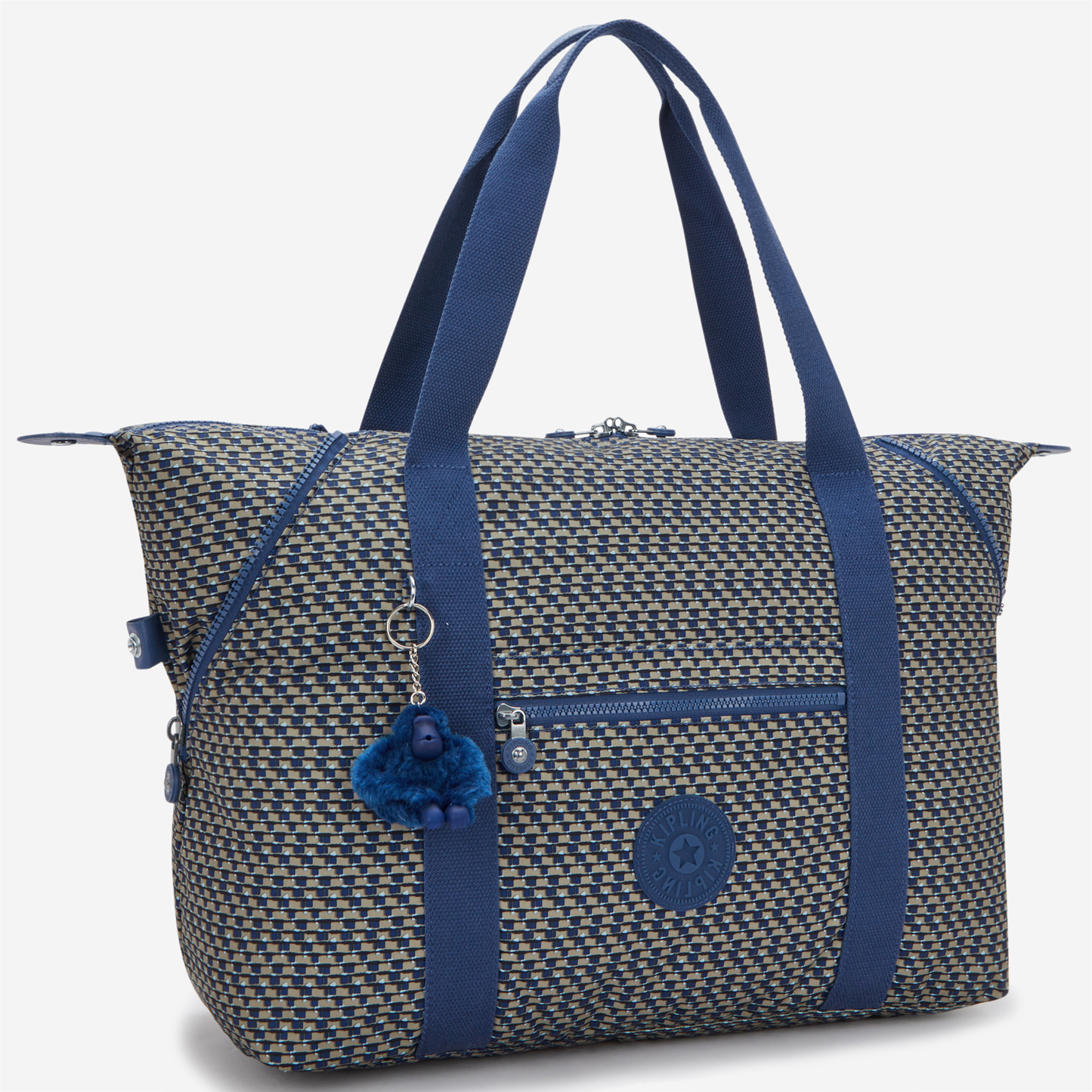 KIPLING Art M Blue on Wire Large tote I6004-9PC