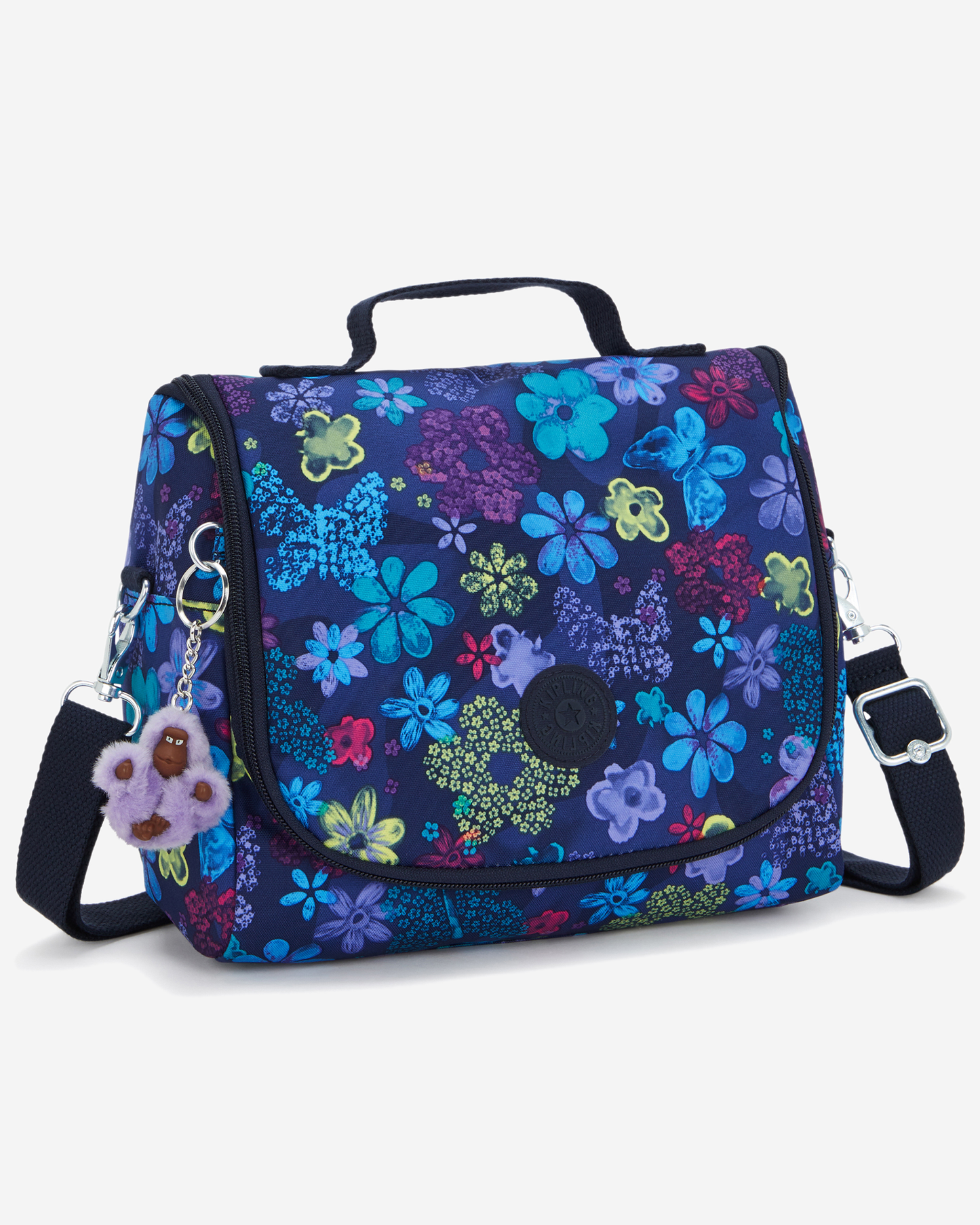 Kipling  New Kichirou Dark Flwr Stamp Large LunchBag with Trolley Sleeve I5749-4FM