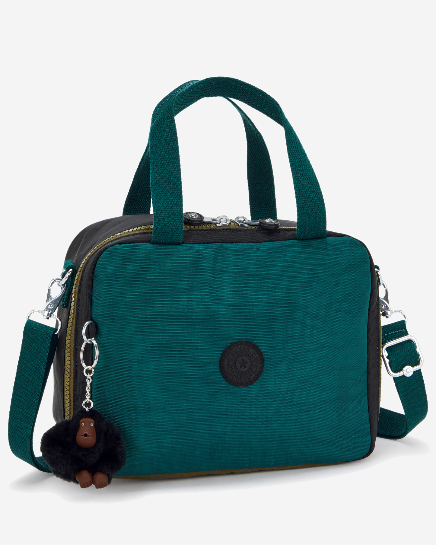 Kipling  Miyo Black Khaki Bl Large LunchBag with Trolley Sleeve 15381-5FY