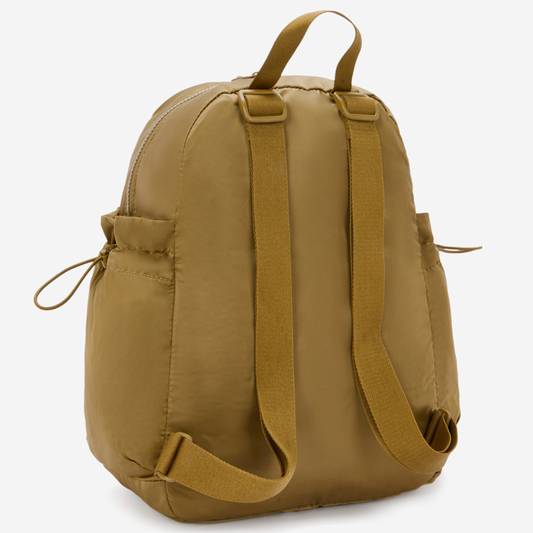 KIPLING Amita Goldish Brown Medium Backpack with Drawstring Pocket I8172-2TE