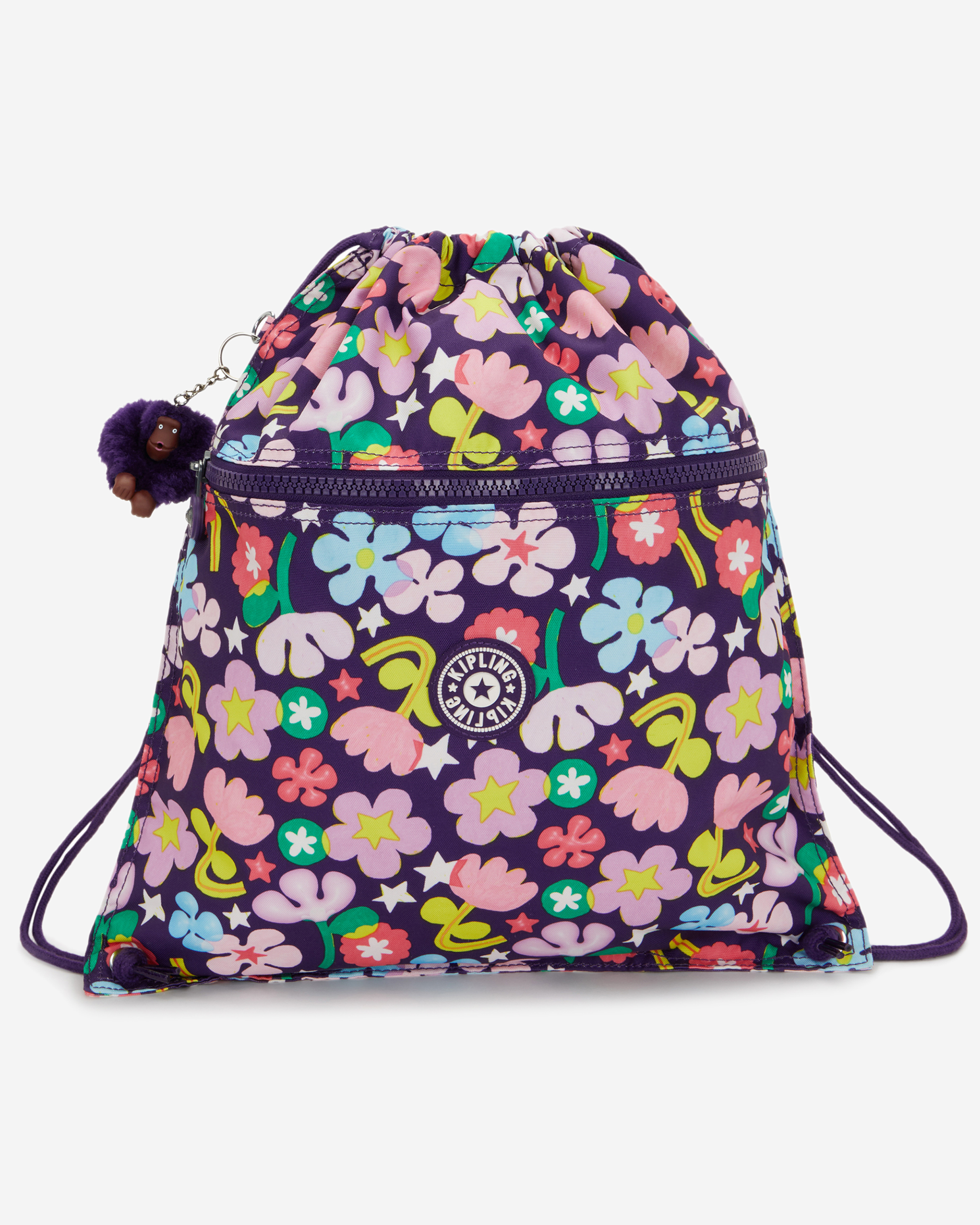 Kipling  Supertaboo Fairy Flower Medium Backpack with Drawstring I5637-9MO