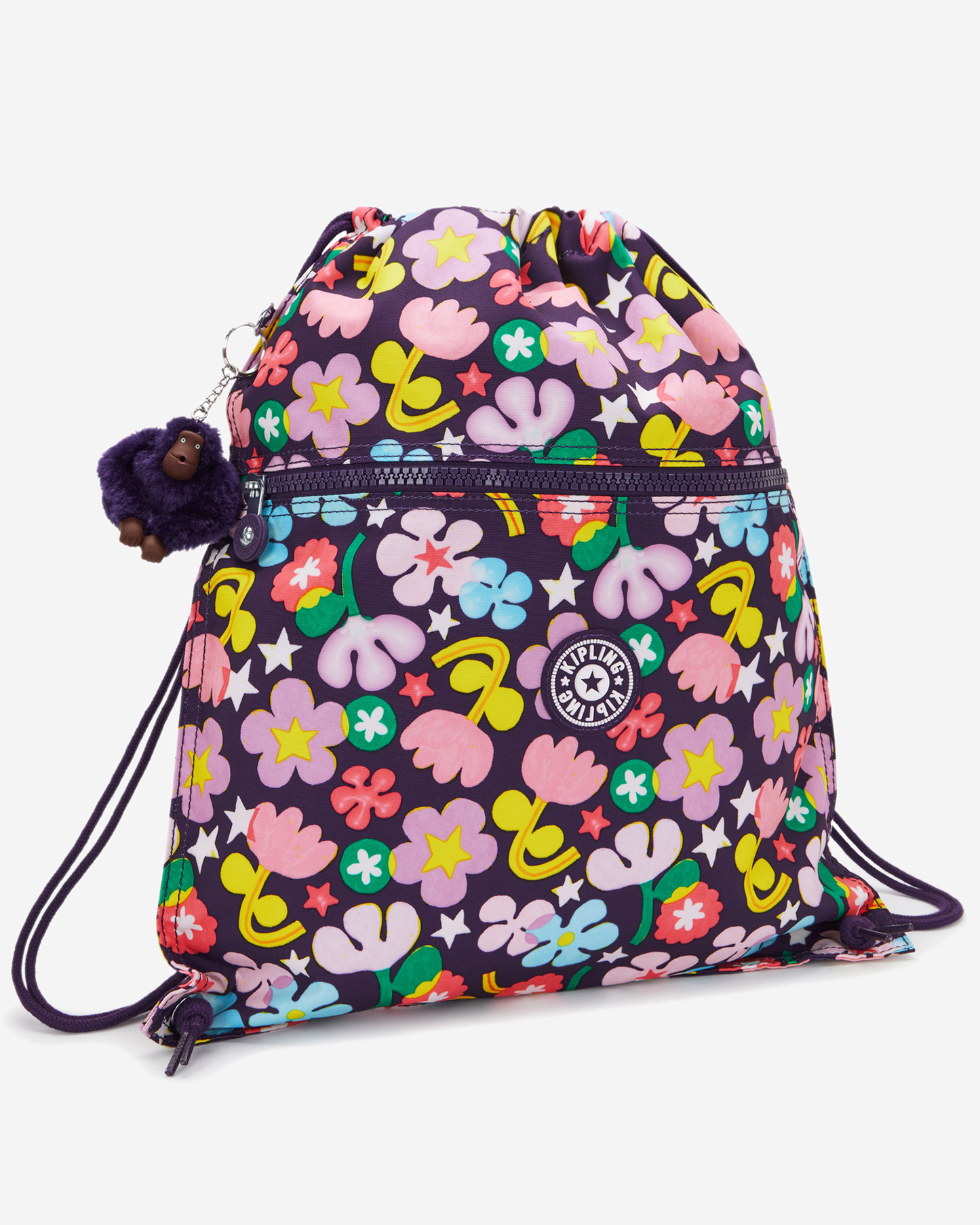 Kipling  Supertaboo Fairy Flower Medium Backpack with Drawstring I5637-9MO