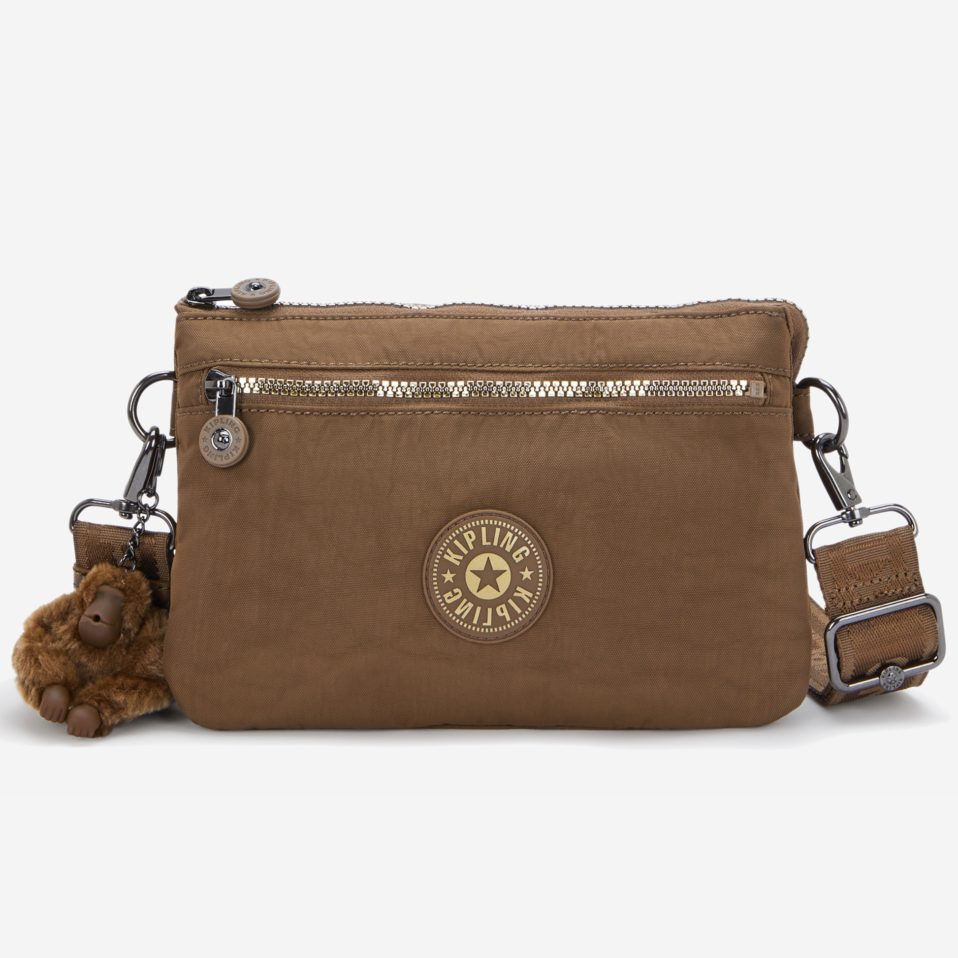 KIPLING Riri Zip Glorious Khaki Small crossbody (with removable shoulderstrap) I4745-1MR