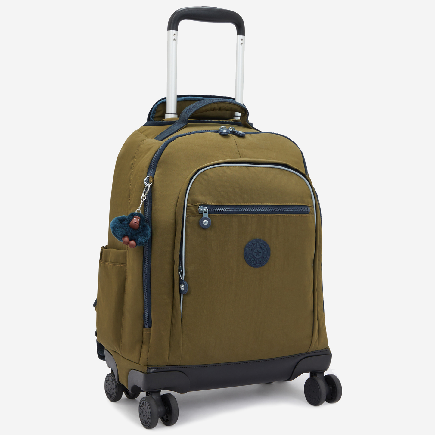 KIPLING New Zea Treasure Green Large wheeled backpack (with laptop compartment) I5246-1HW