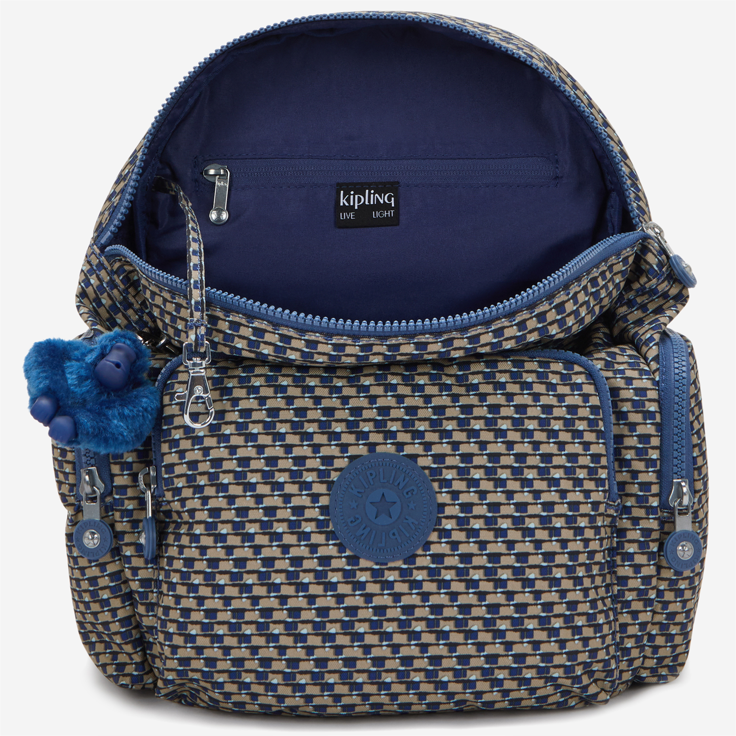KIPLING City Zip S Blue on Wire Small backpack I6345-9PC