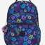 Kipling  Seoul Lap Dark Flwr Stamp Large Backpack with Laptop Compartment I5816-4FM