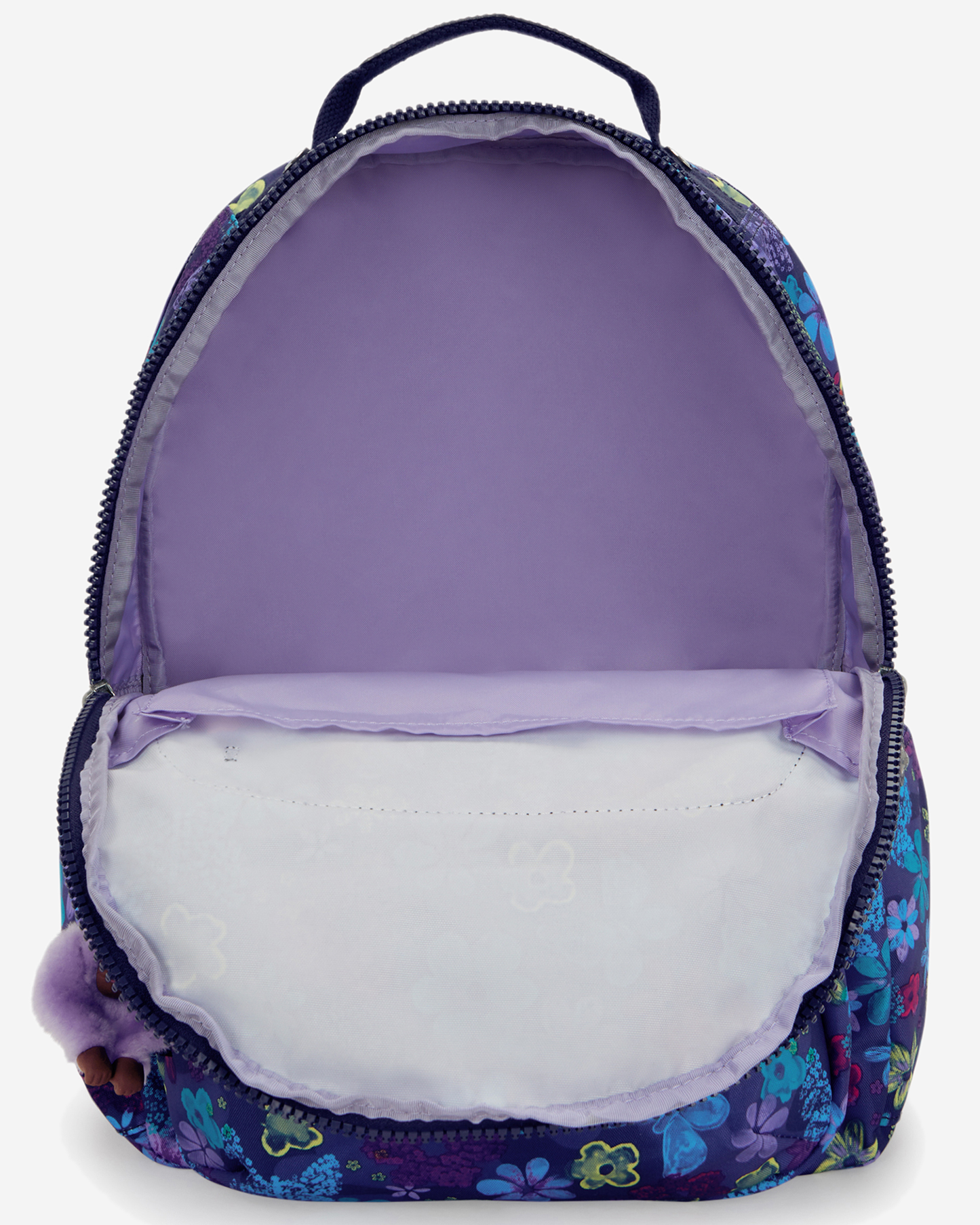 Kipling  Seoul Lap Dark Flwr Stamp Large Backpack with Laptop Compartment I5816-4FM