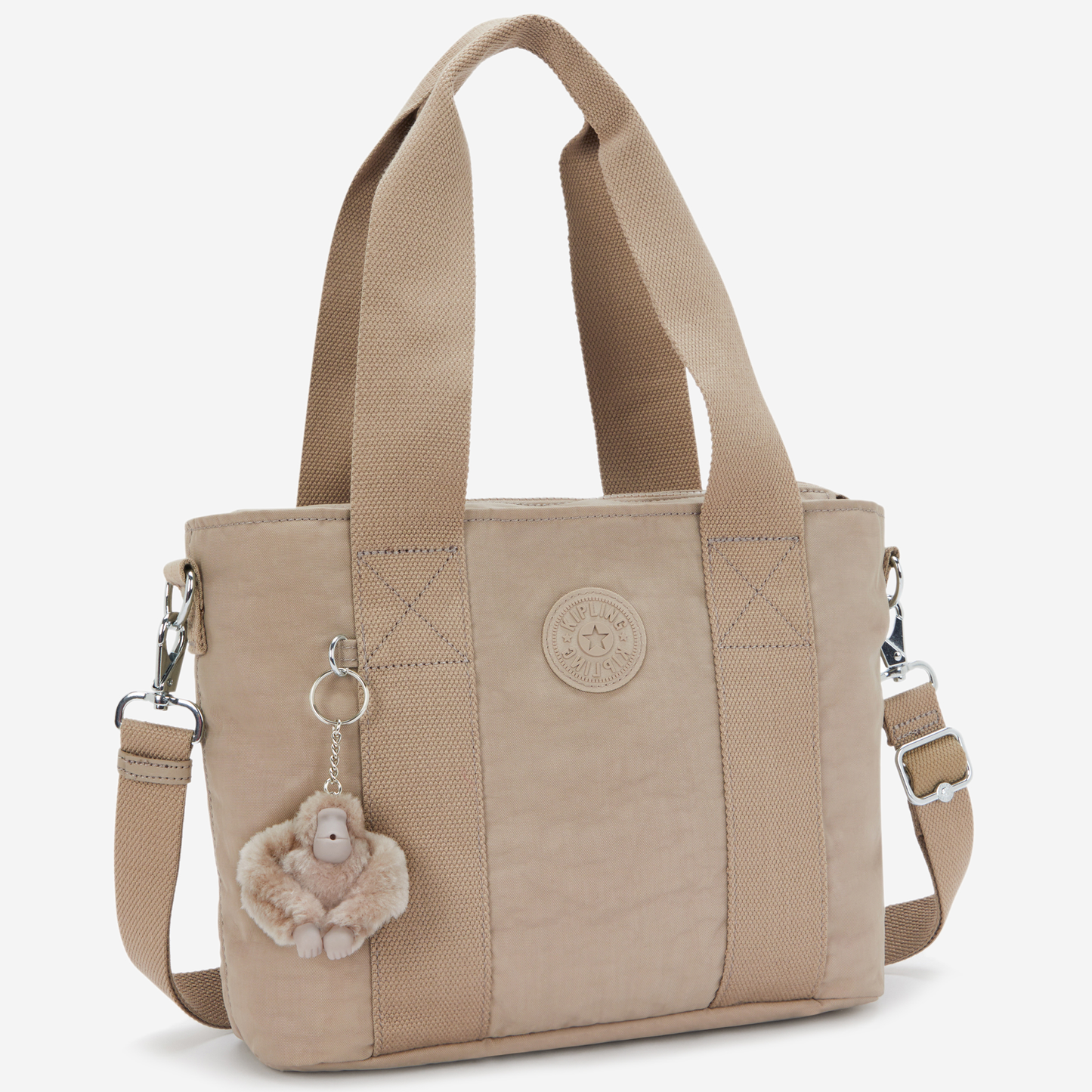 KIPLING Minta M Up Soft Taupe Medium tote (with removable shoulderstrap) I8642-4PW