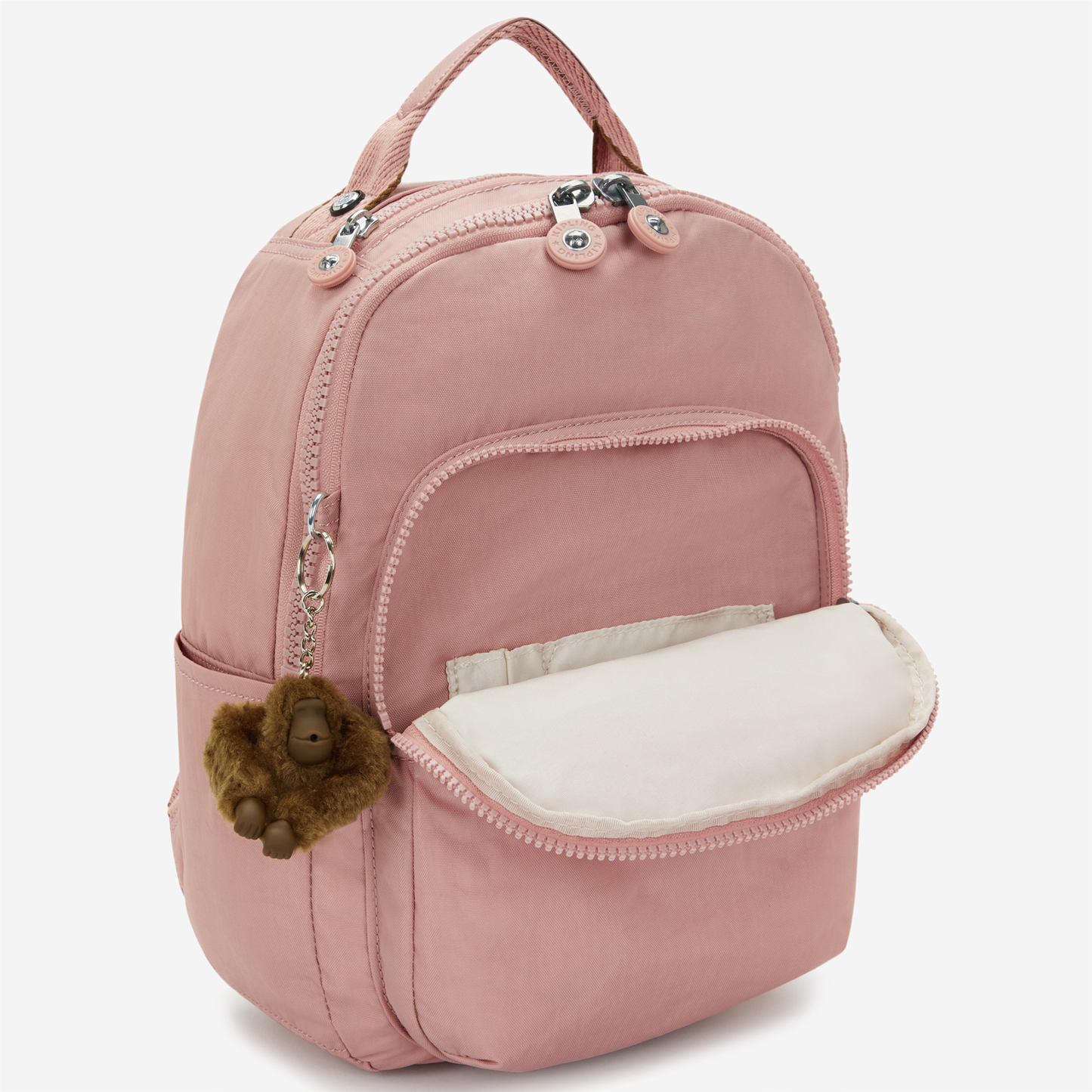 KIPLING Seoul S Memory Pink Small backpack (with tablet compartment) I4082-0PN
