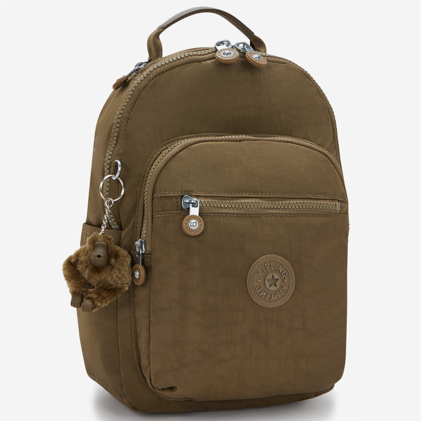 KIPLING Seoul S Smooth Khaki Small backpack (with tablet compartment) I4082-1NA