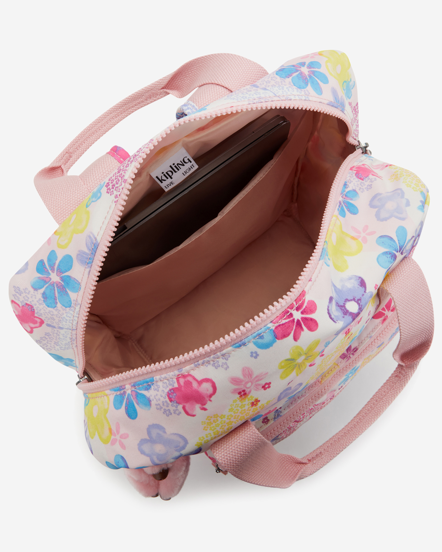 Kipling  Buddy Flower Stamp Medium Backpack (with laptop compartment) I8692-8EM