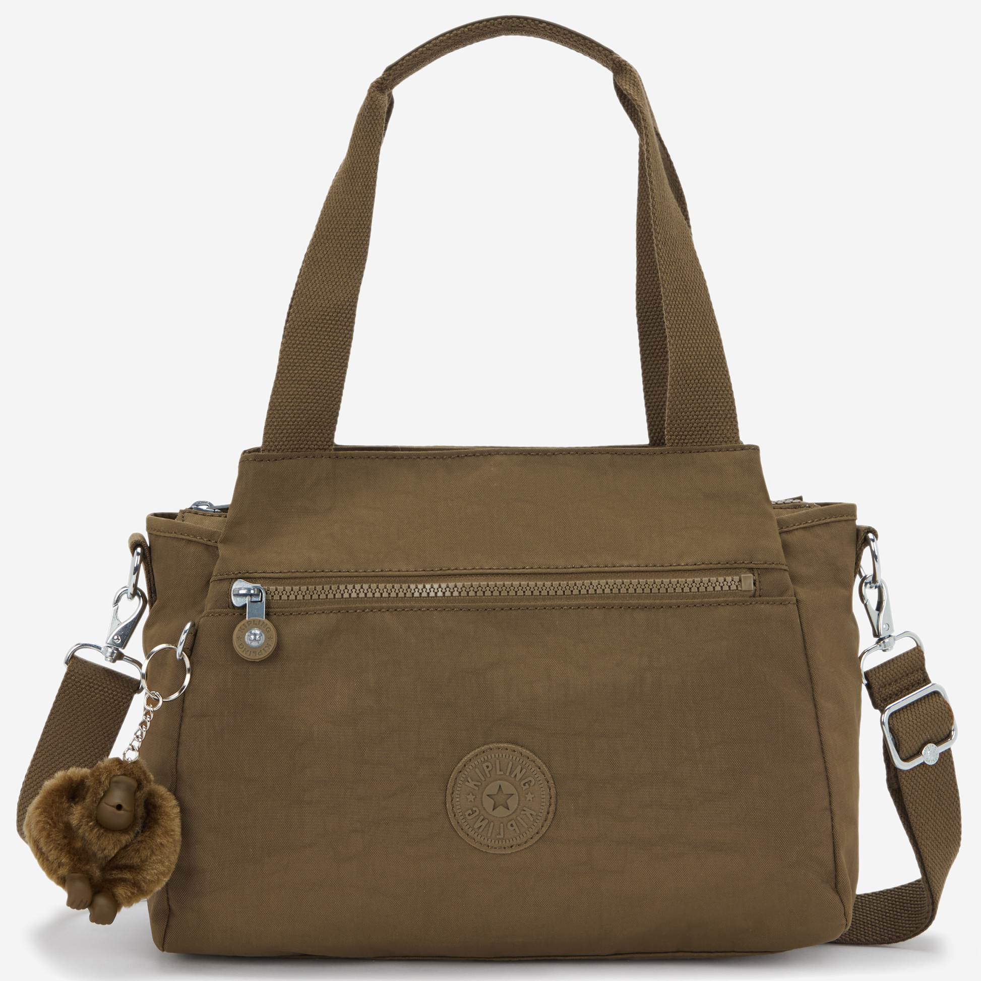 KIPLING Elysia Smooth Khaki Medium shoulderbag (with removable shoulderstrap) 43791-1NA