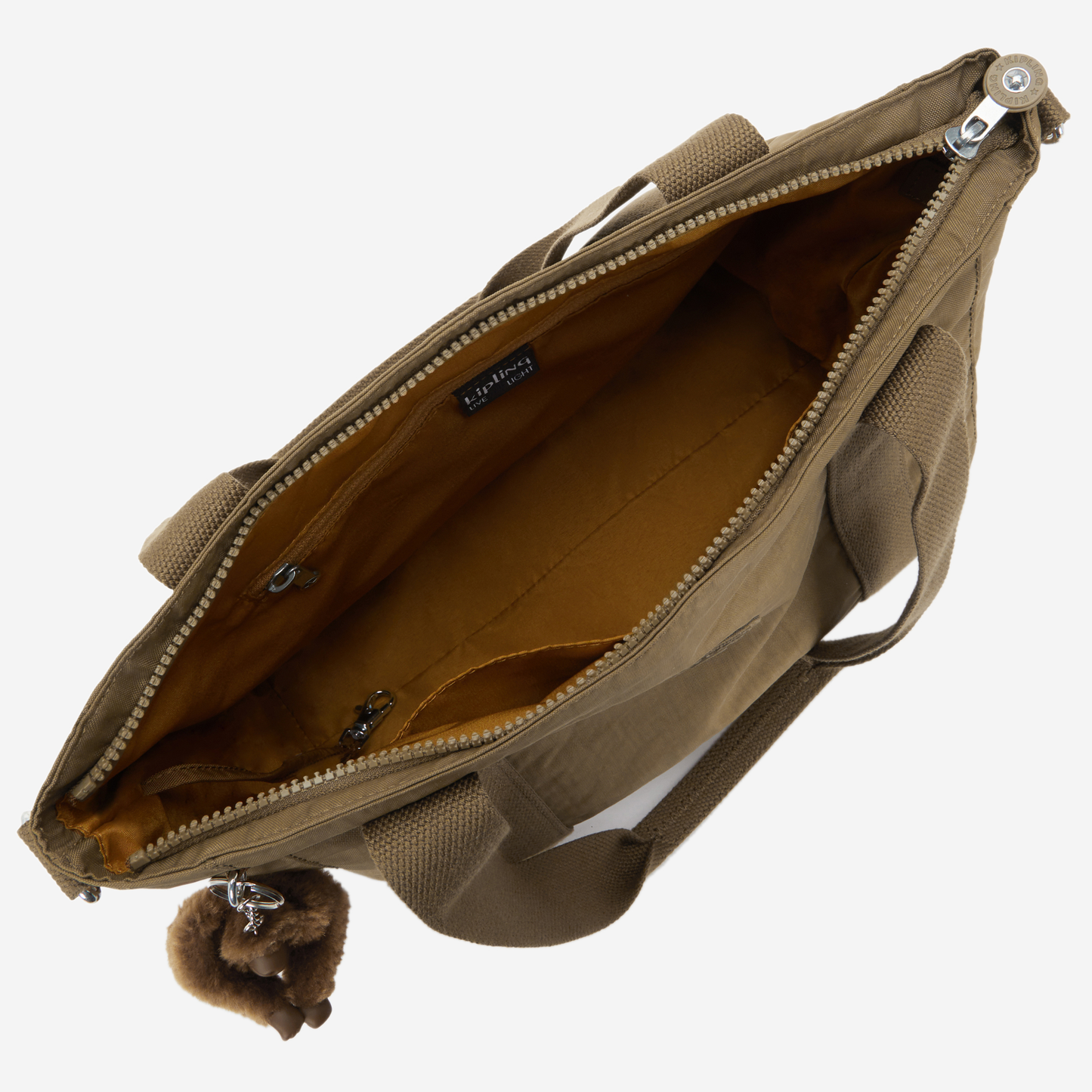 KIPLING Asseni S Smooth Khaki Small tote (with removable shoulderstrap) I4400-1NA