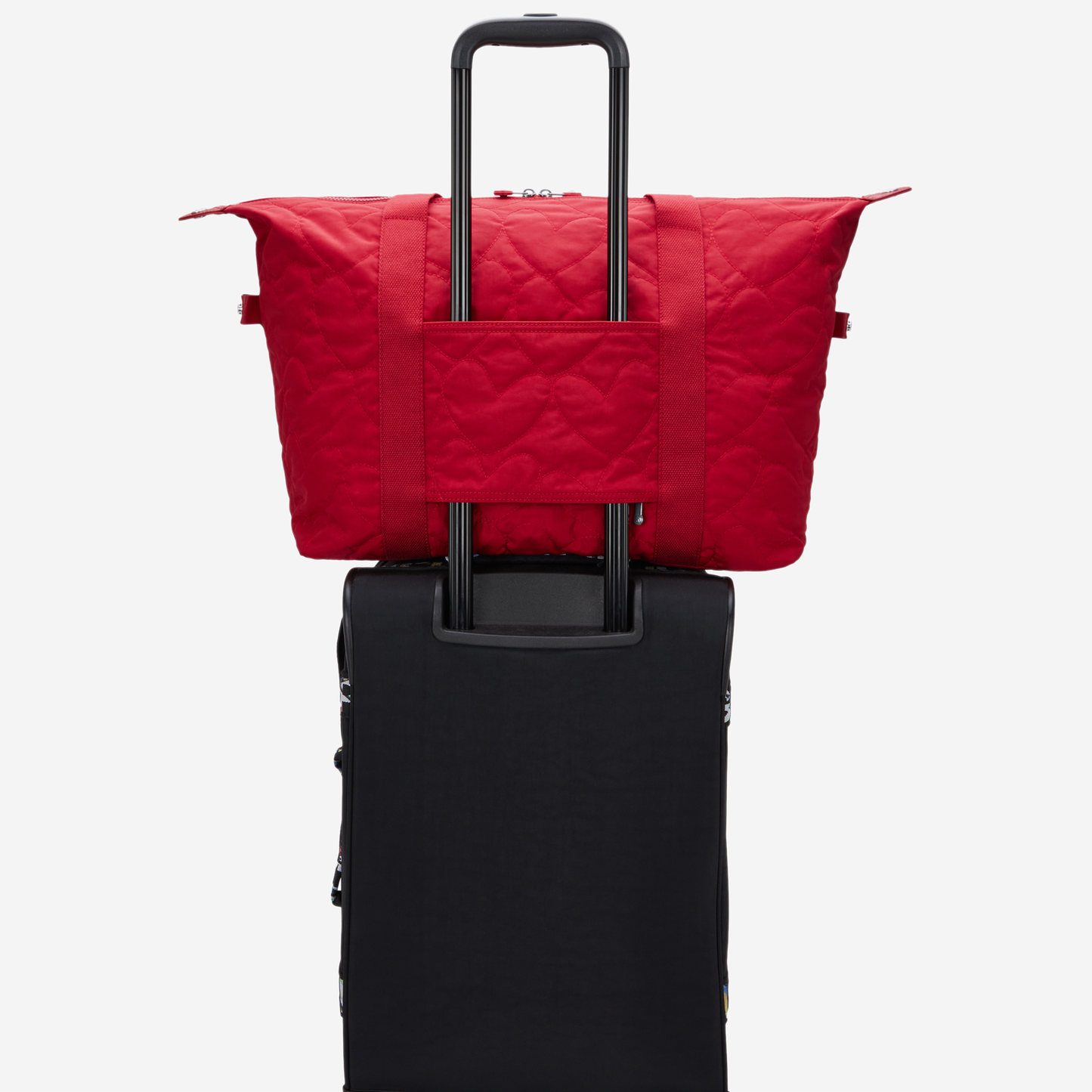 KIPLING Art M Many Hearts Red Large tote I9857-1HU