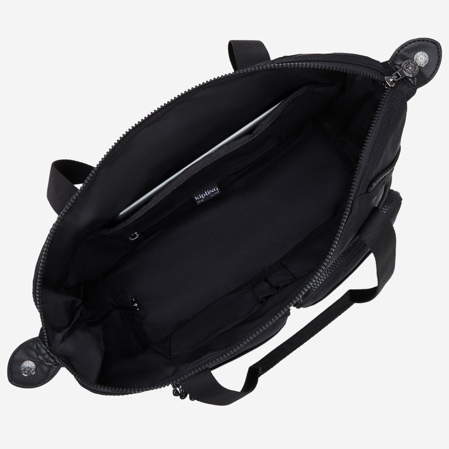 KIPLING New Art Duo Pocket Infinite Black Medium shoulderbag (with removable shoulderstrap) I8472-2EN