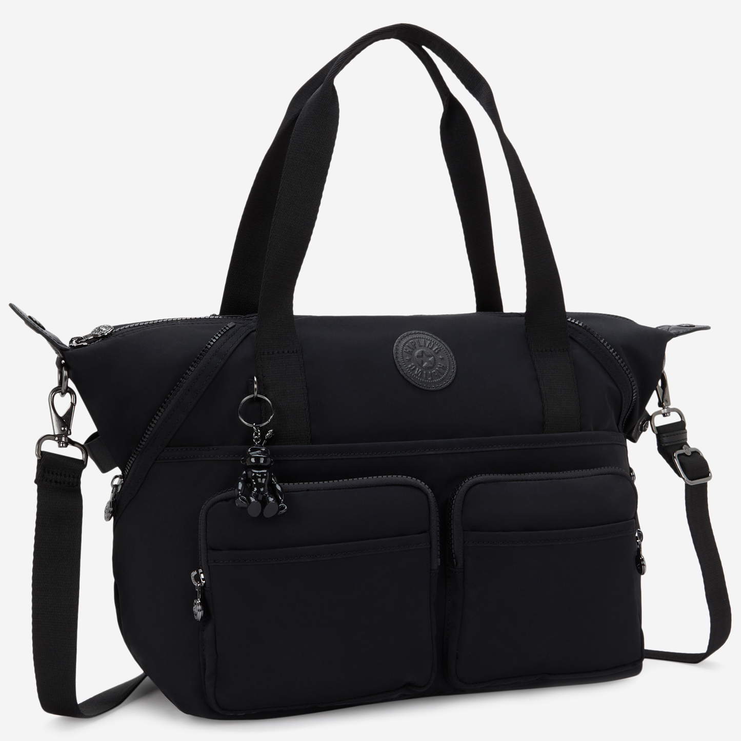 KIPLING New Art Duo Pocket Infinite Black Medium shoulderbag (with removable shoulderstrap) I8472-2EN