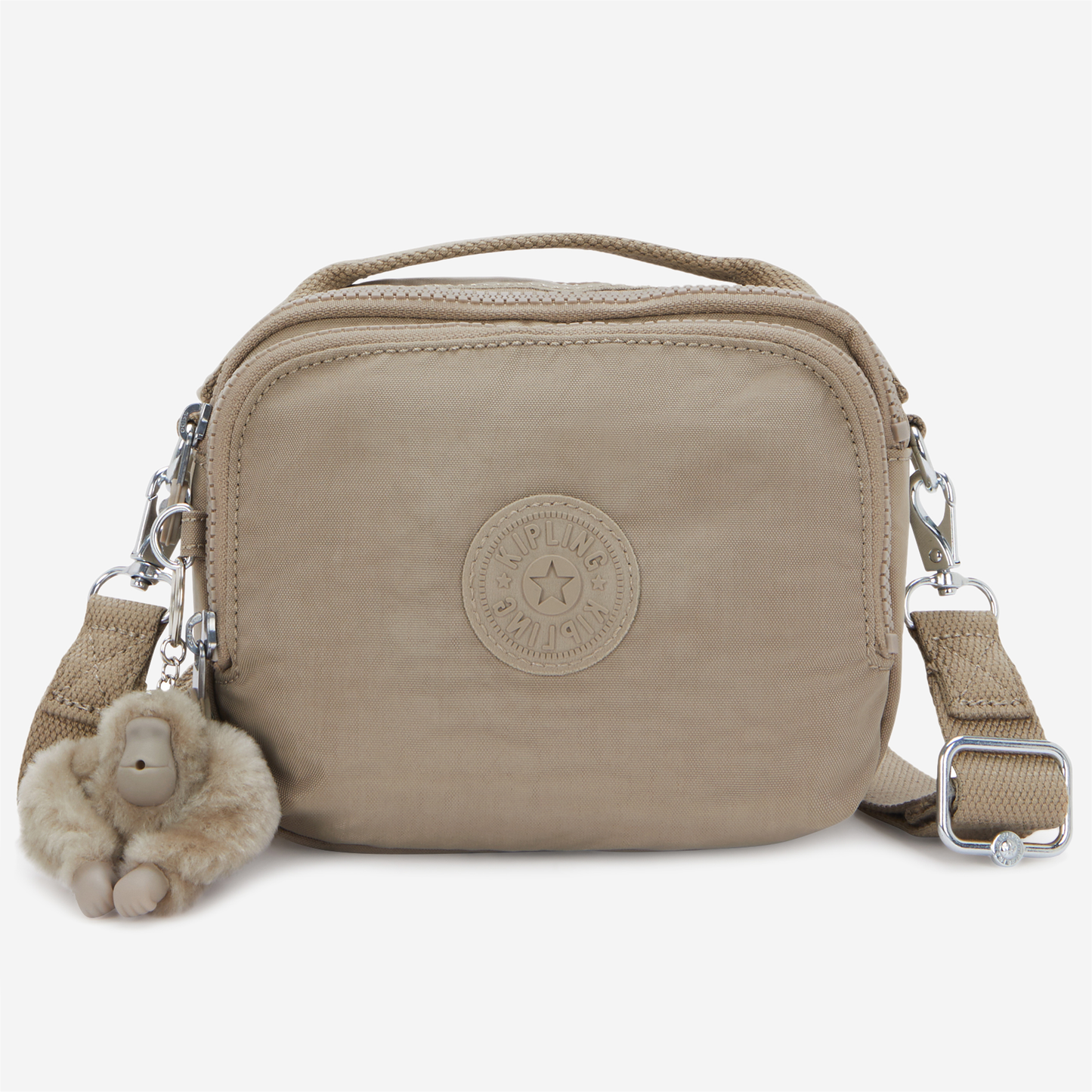 KIPLING Cahir Soft Taupe Small crossbody (convertible to backpack) I8061-4PW